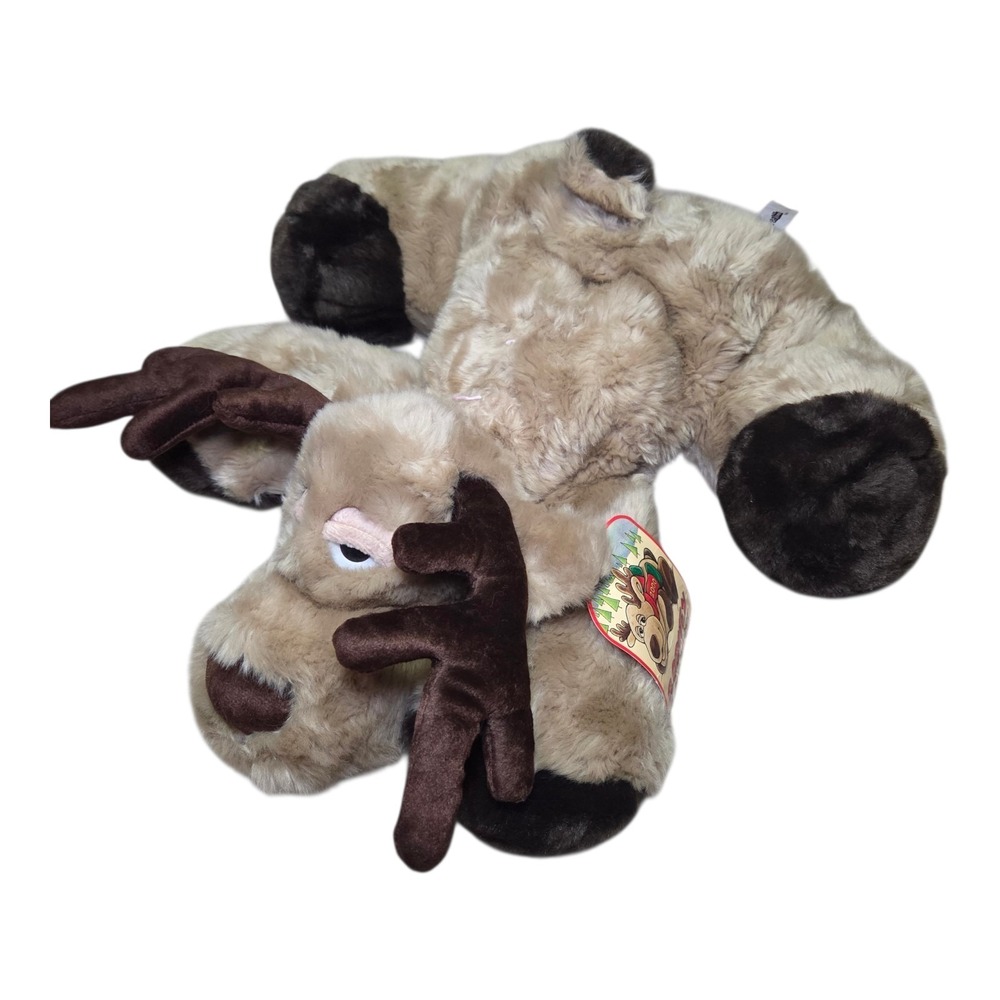 Commonwealth Rodney Reindeer Plush 2000 Christmas Stuffed Animal Vintage 18"